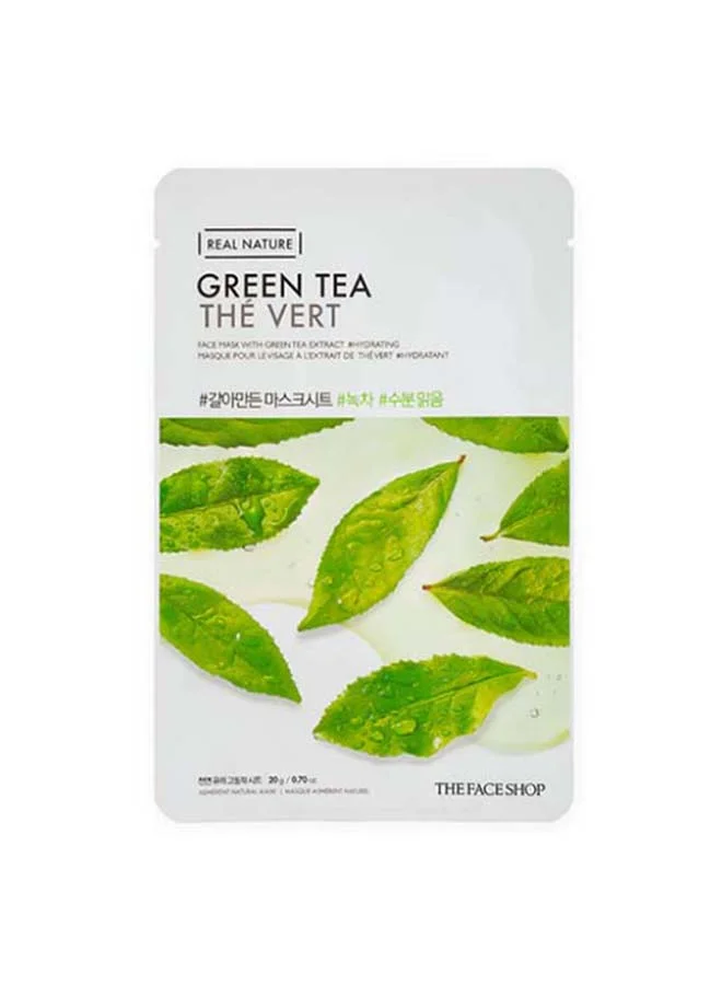 THE FACE SHOP Thefaceshop Real Nature Green Tea Face Mask(Gz)